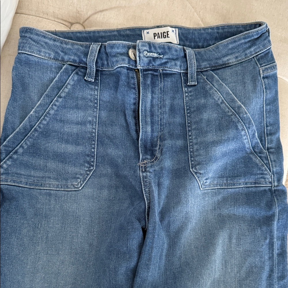 PAIGE Women's High Rise Light Blue Jeans